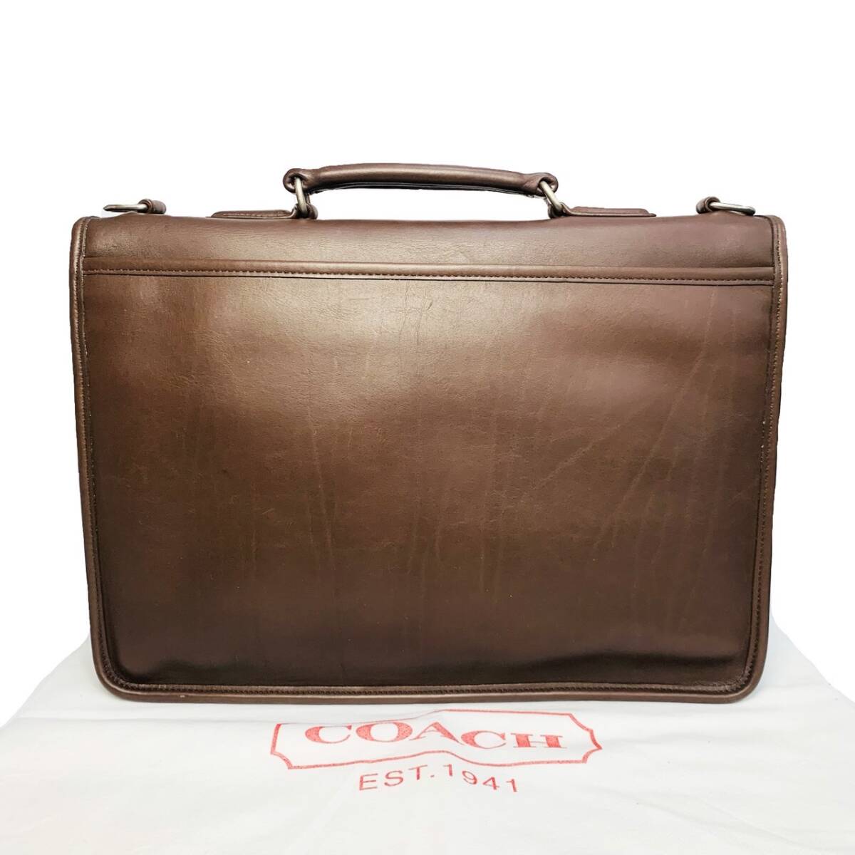 極美品】COACH コーチ ビジネスバッグ ベージュ レザー PC収納可 極美