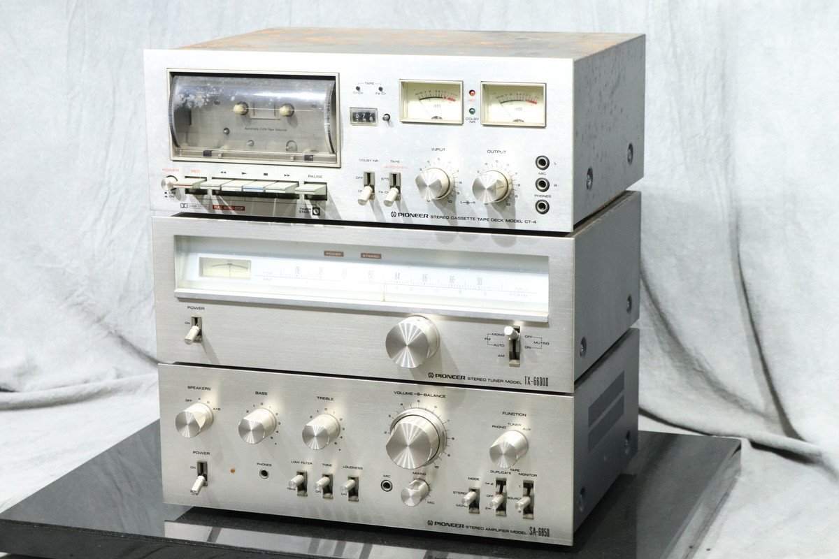 J】Pioneer TX-6600II/SA-6850/CT-4 オーディオセット パイオニア