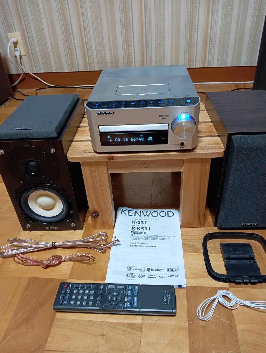 美品 KENWOOD R-K531 CD AM/FM ミニコンポ 2013年製 ケンウッド