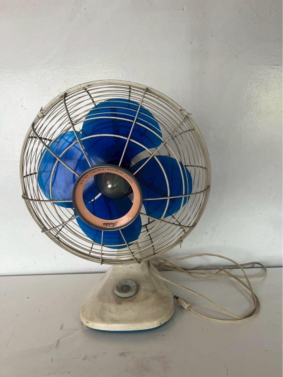 昭和レトロ家庭用扇風機 青い羽根 メタル製 昭和レトロ家庭用扇風機