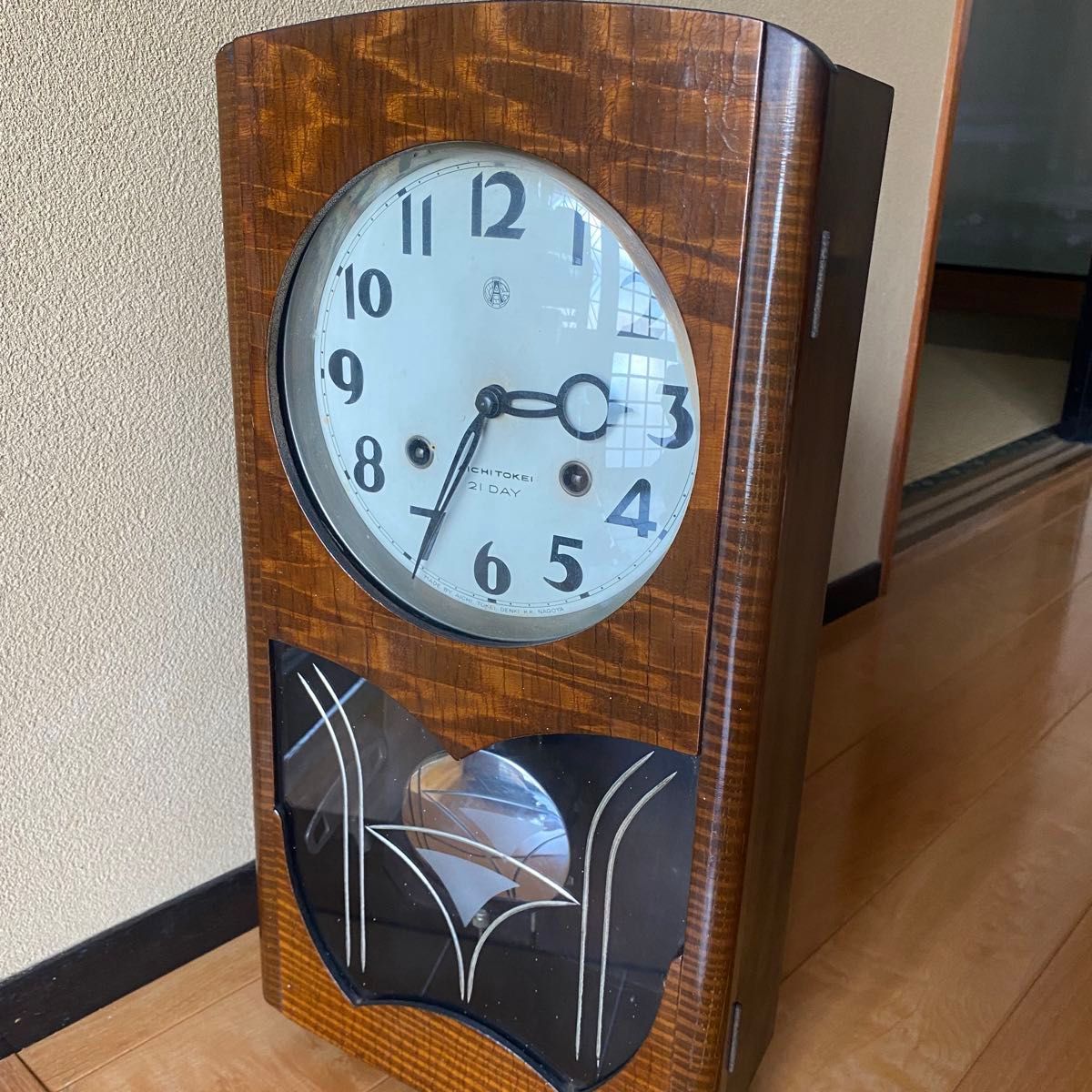 ゼンマイ式 アンティーク 昭和レトロ 振り子時計 柱時計 ボンボン時計