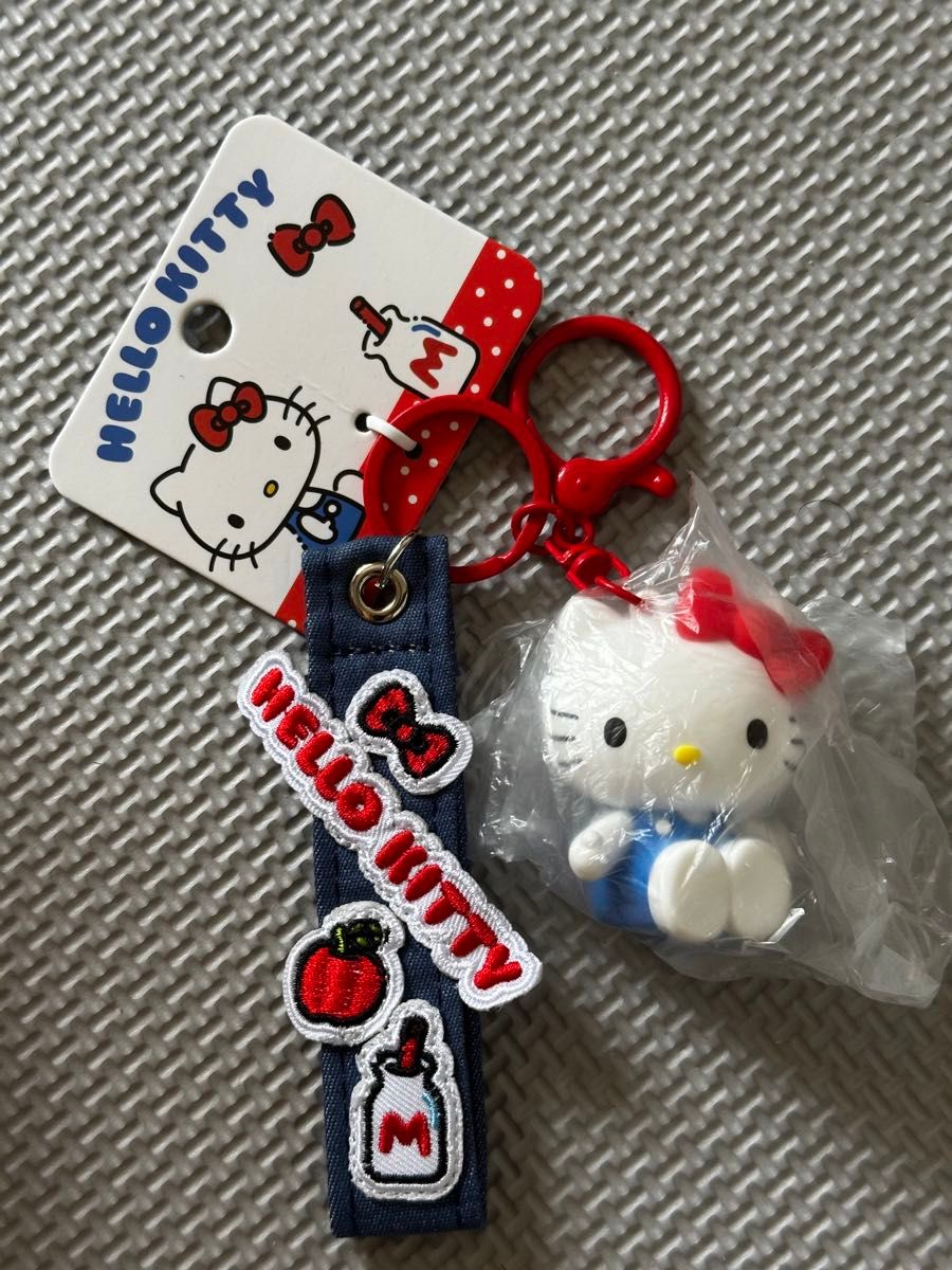 キティちゃん キーホルダー じゃらじゃら バッグチャーム デニム