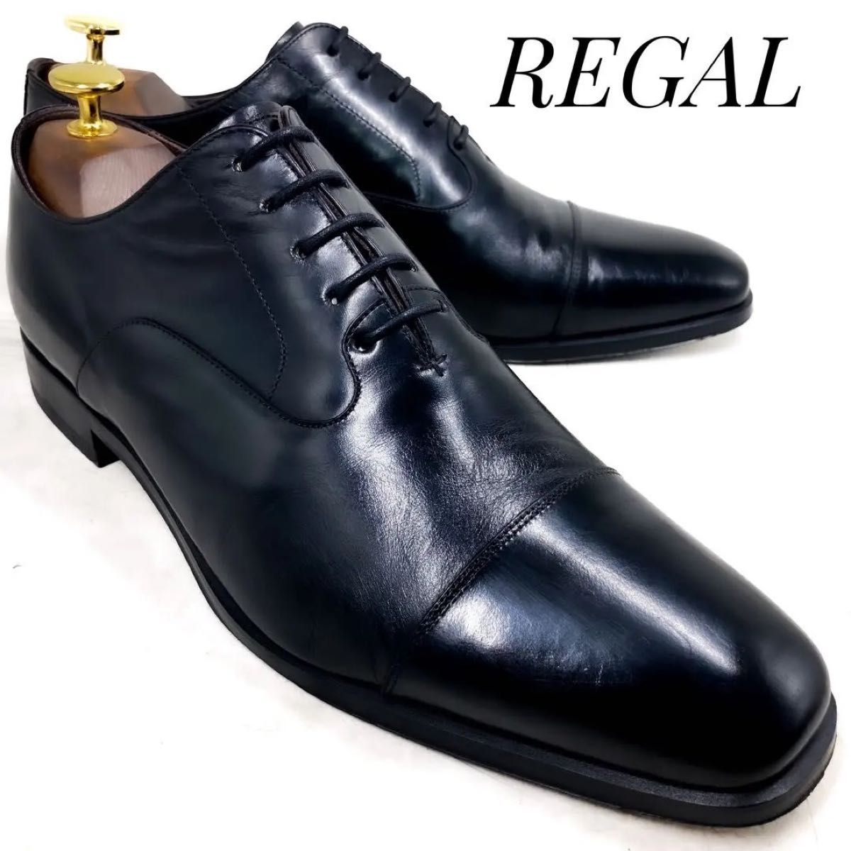 REGAL リーガル 内羽根式ストレートチップ Y817 黒 ブラック 25cm