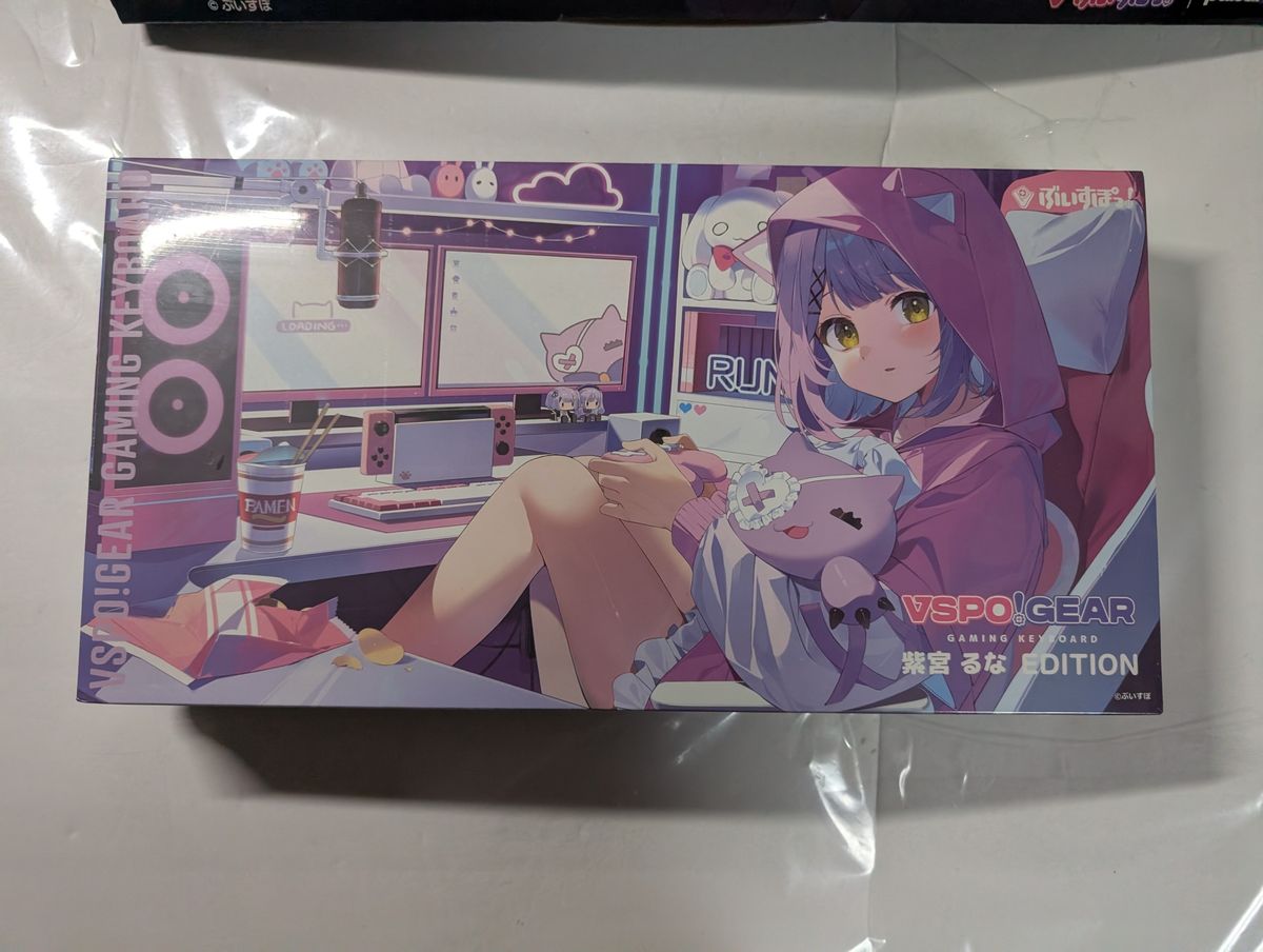 Vspo Gear 紫宮るな ゲーミング キーボード ガラスマウスパッド ぶいす