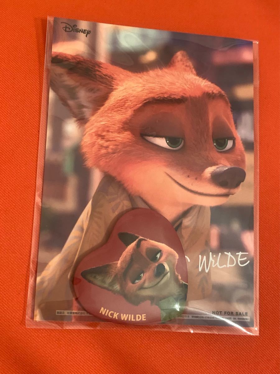 ズートピア ニック 非売品 缶バッジ 缶バ ニックワイルド ディズニー