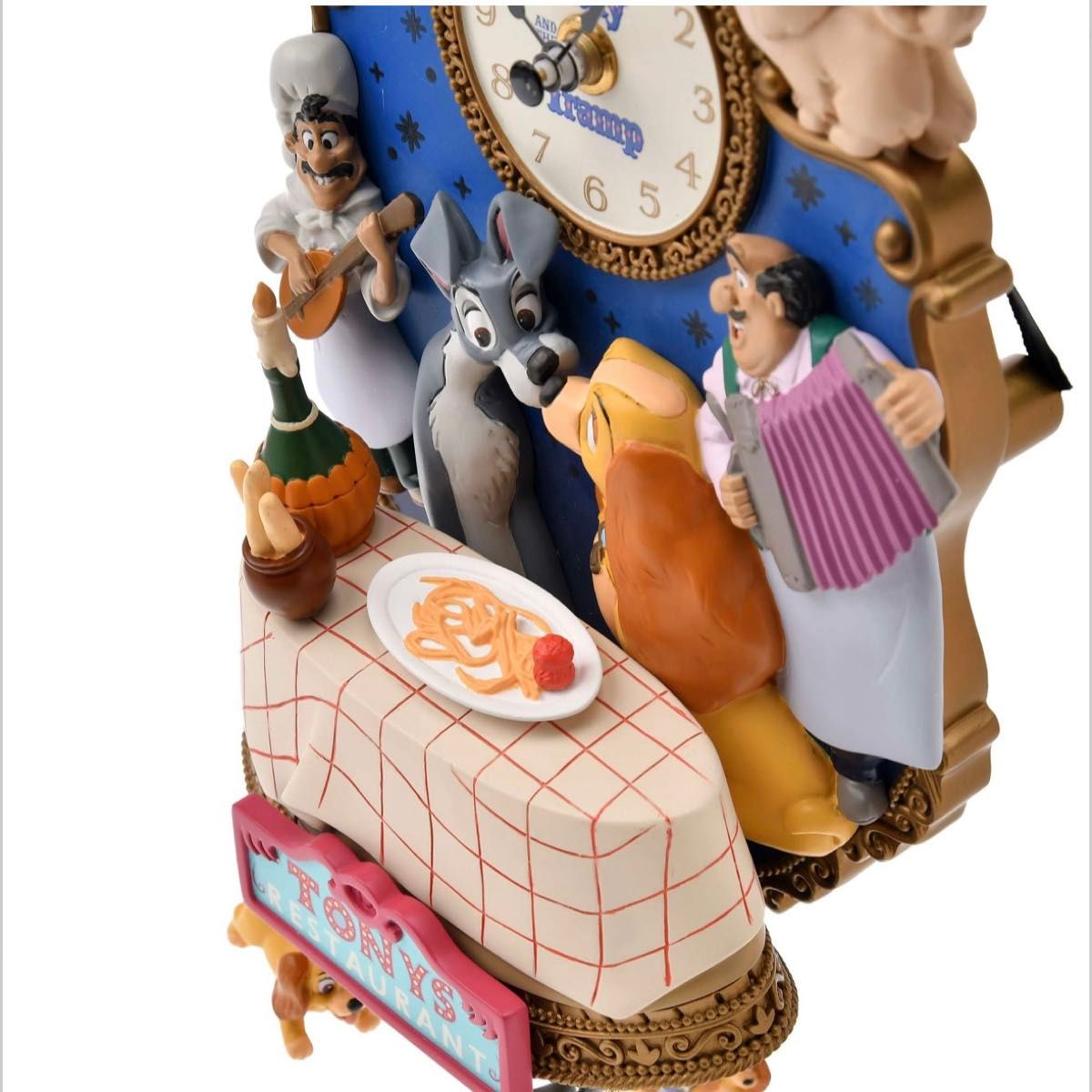 ディズニー わんわん物語 時計 ライトアップ LADY AND THE TRAMP 70TH