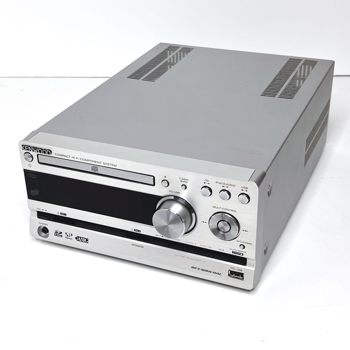 美品】KENWOOD RD-UDE77 ミニコンボ CD USB SD MP3リモコン付き コンポ