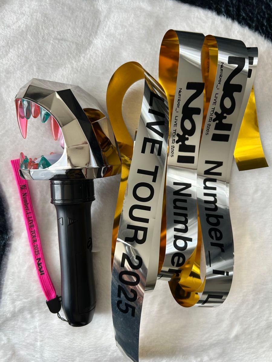 ナンバーアイ Number_i LIVE TOUR 2025 ペンライト 銀テープ 1本