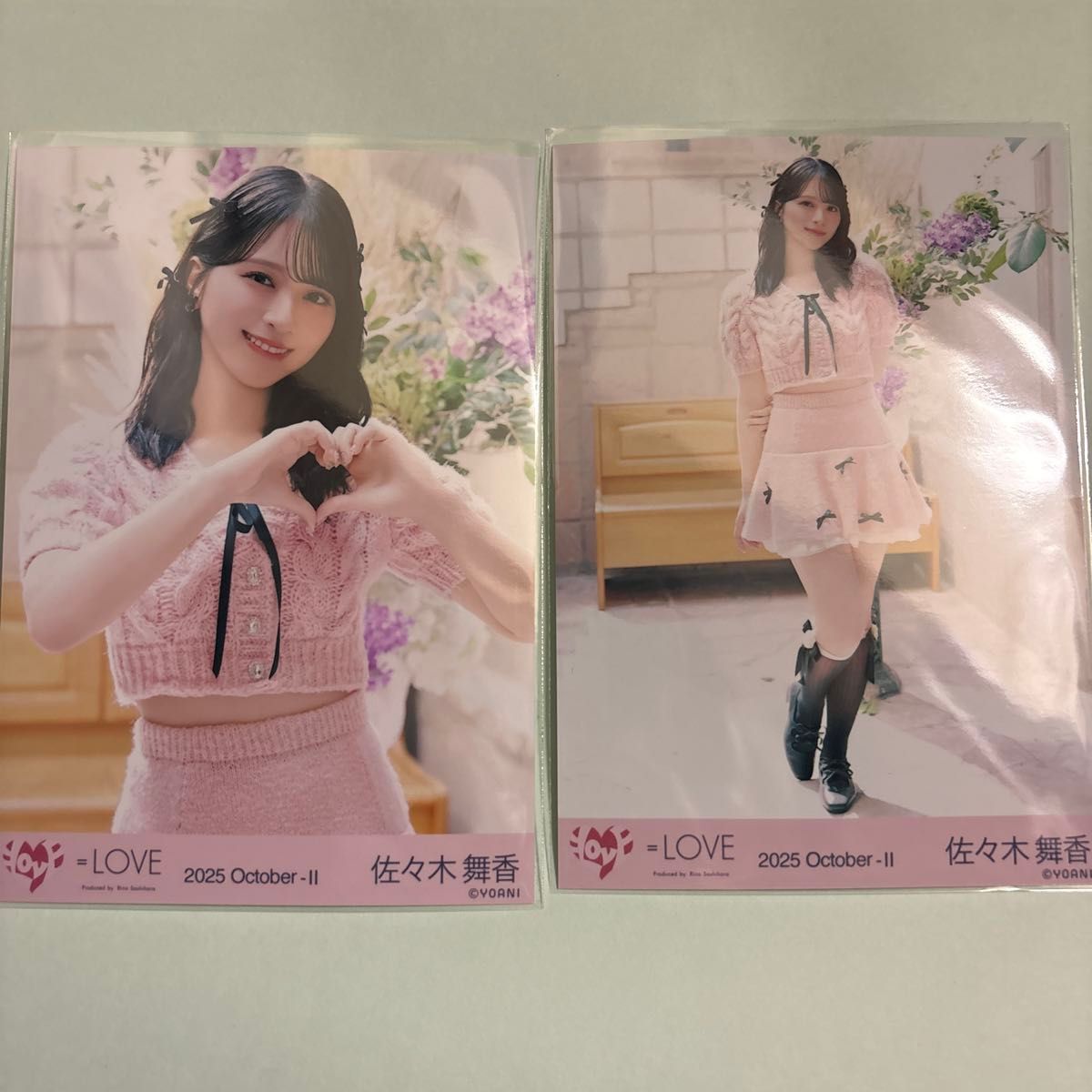 佐々木舞香 ピンクニット衣装 セミコンプ 生写真 イコラブ =LOVE