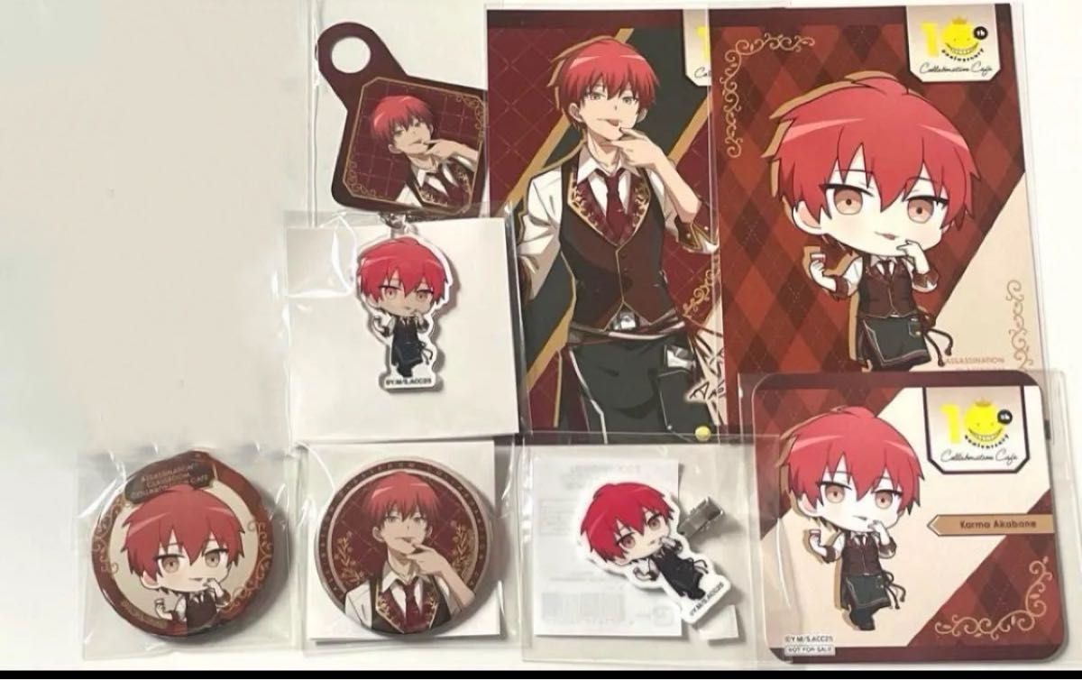暗殺教室 スイパラ コラボ アクスタ 缶バッジ コースター 赤羽業