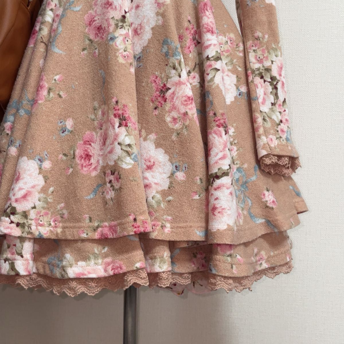 激レア 当時物】LIZ LISA リズリサ 起毛 花柄 ワンピース 2段フリル 姫