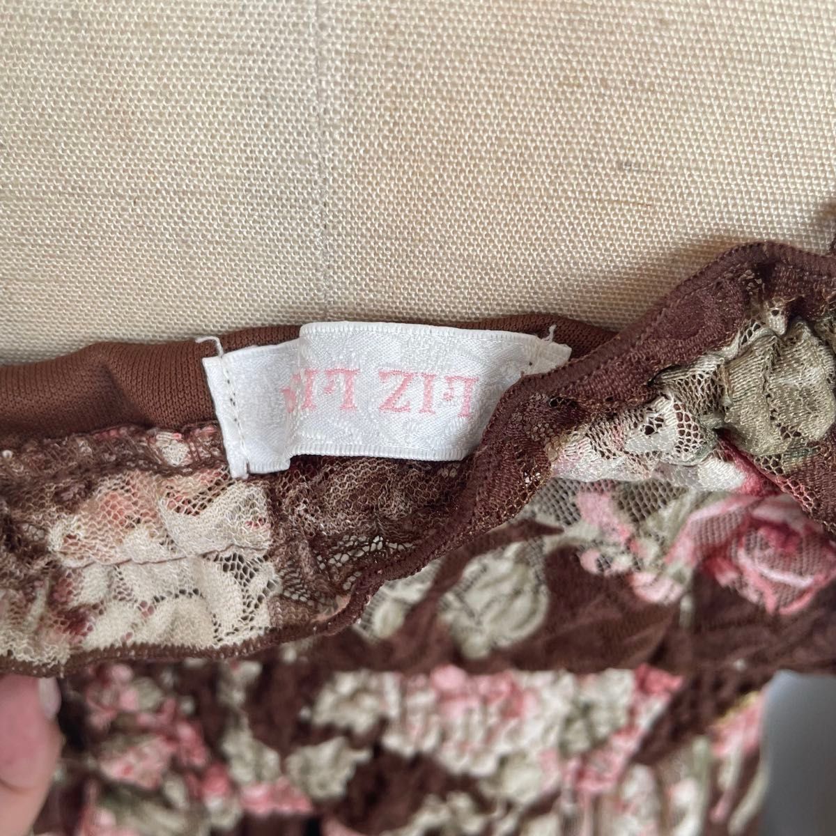 激レア 00's LIZ LISA リズリサ 花柄パワーネットワンピース ブラウン