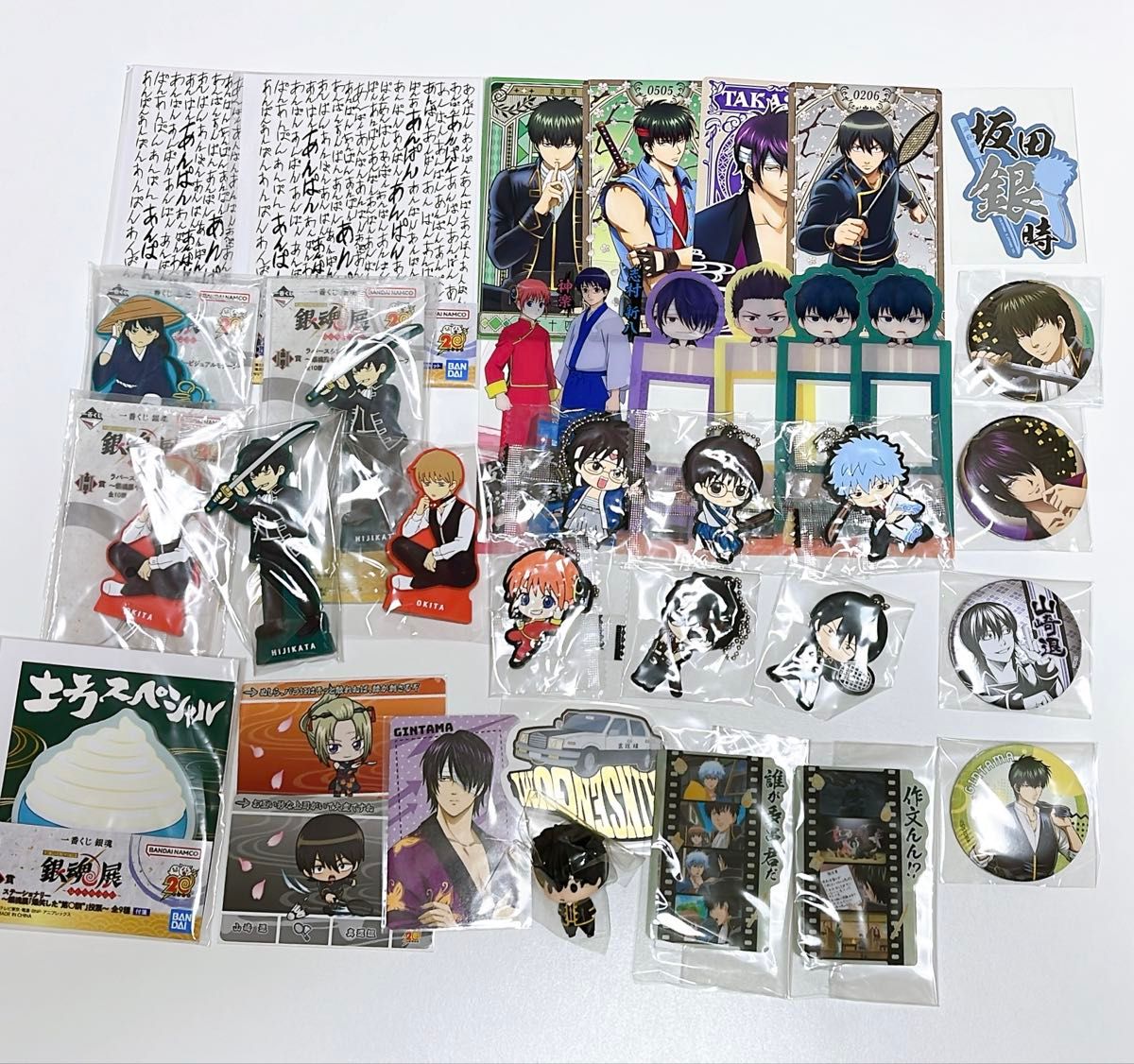 11/13削除】銀魂 グッズ まとめ売り キーホルダー 缶バッジ アクリル