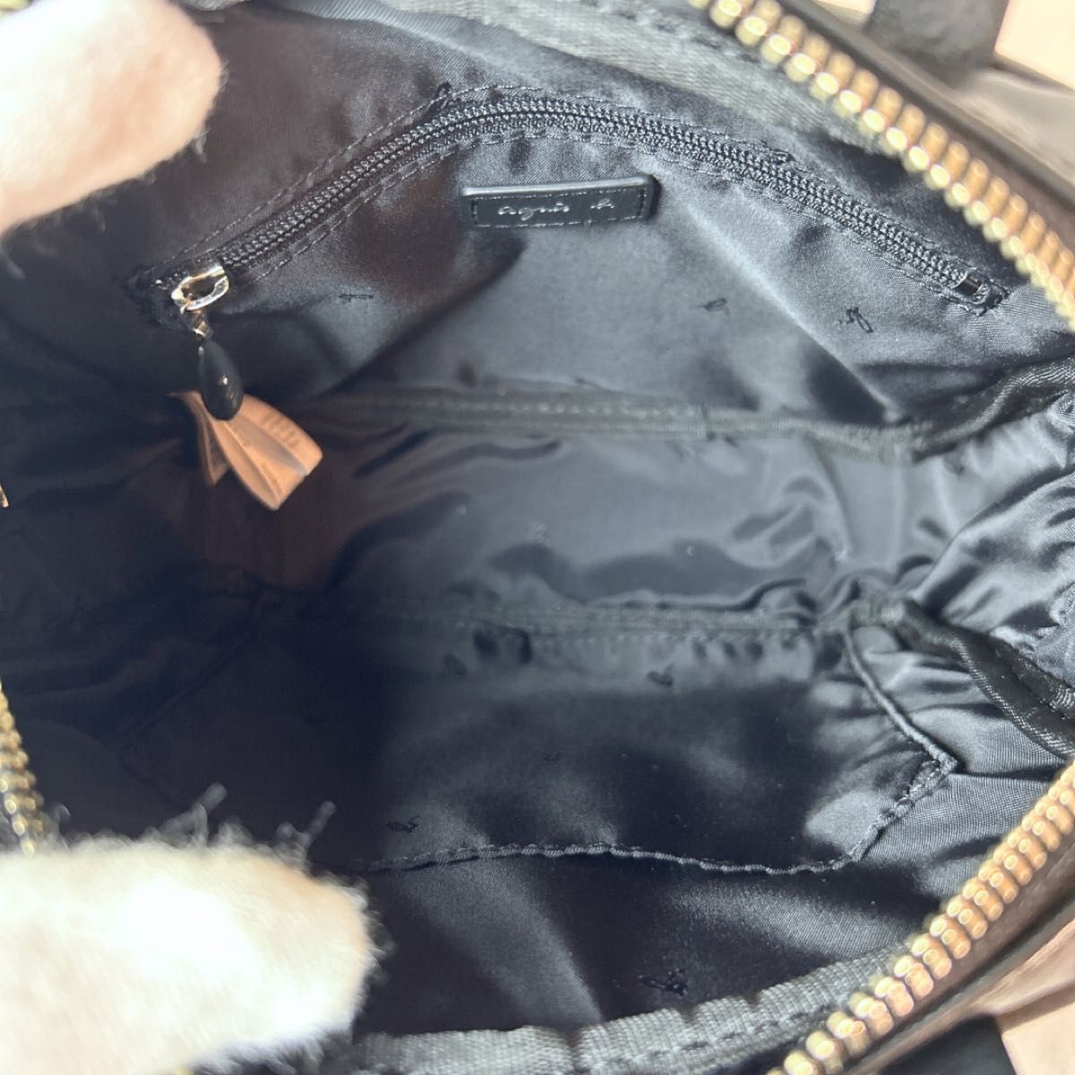 極美品 agnes b アニエスベー ショルダーバッグ naomi 2way レザー