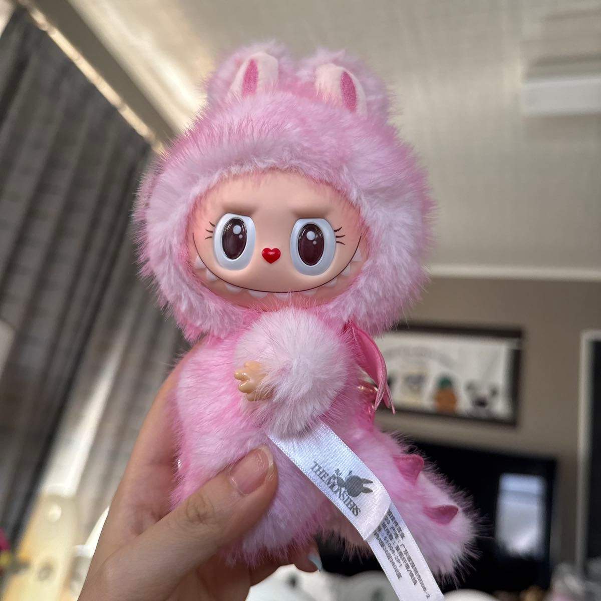 ラブブ ぬいぐるみ ピンク 小天使 Zimomo LABUBU マスコット