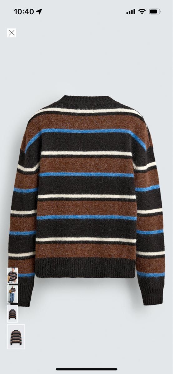 CHAMPION X ZARA ストライプ柄パッチセーター Lサイズ｜Yahoo!フリマ