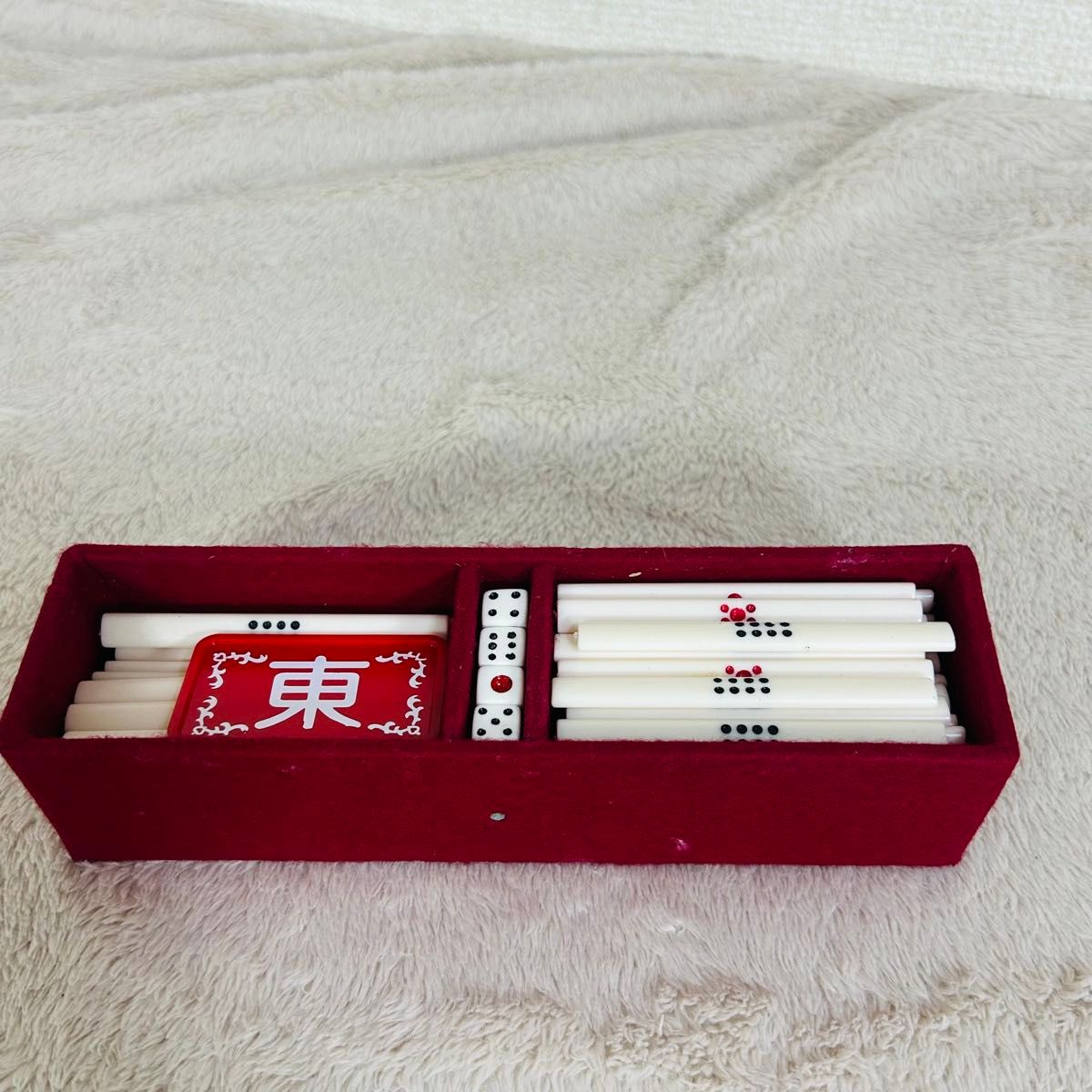 ほぼ未使用】ミズノ丸一麻雀牌 金文字花牌 昭和レトロ 高級牌 背黄