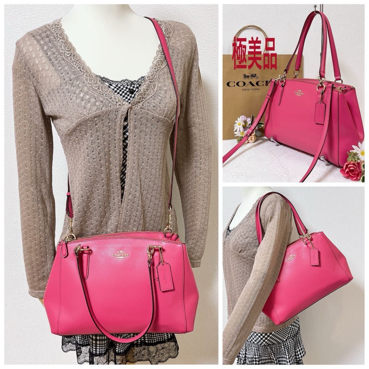 極美品】COACH コーチ ショルダーバッグ 2WAY トートバッグ 斜め掛け