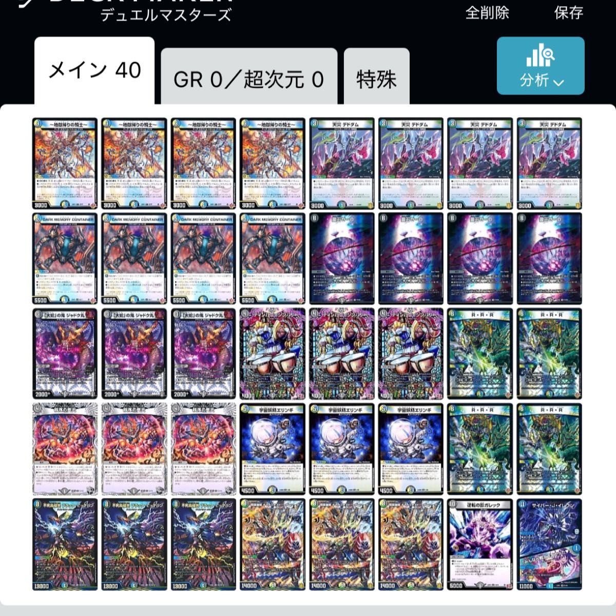 デュエマ 4cゼーロ デッキ ギャラクテストシデンシーザー ブラック