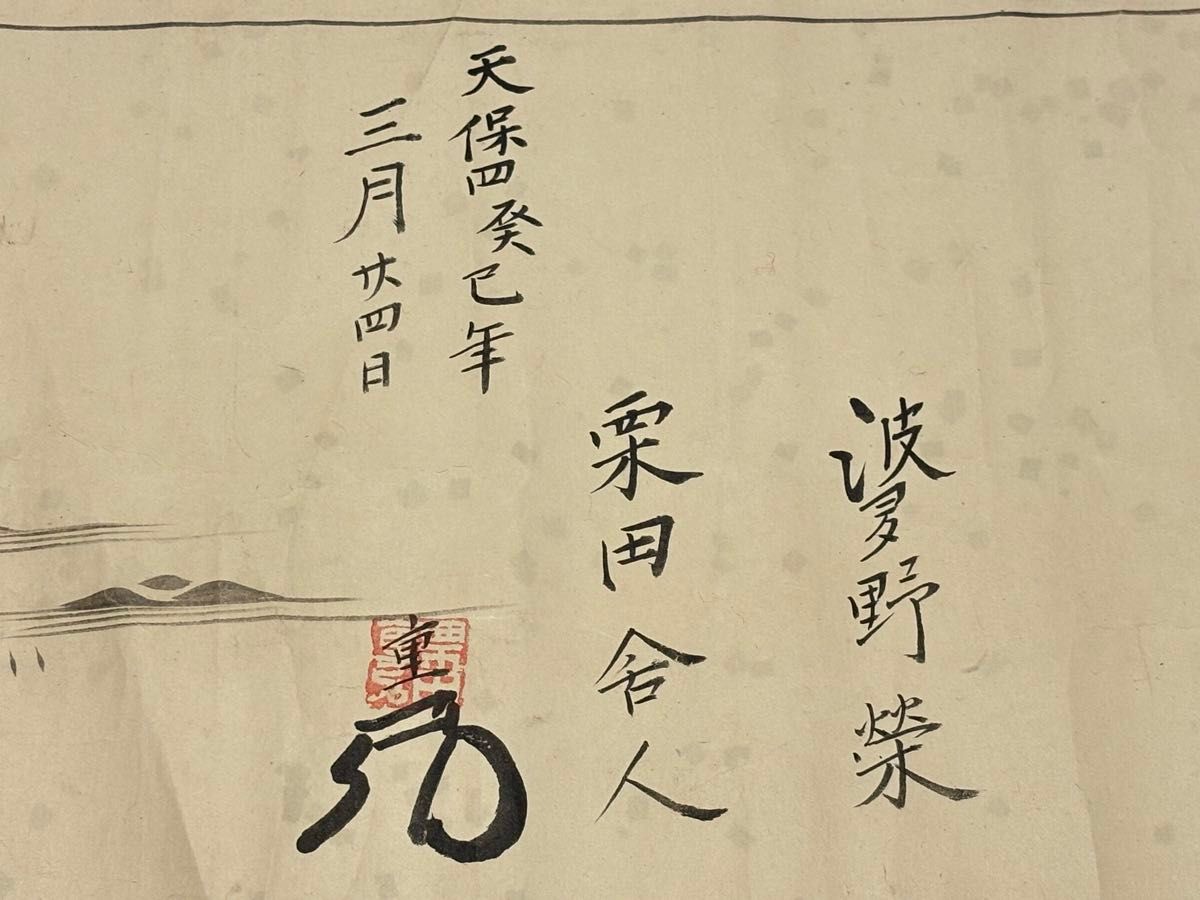 浅山流居合目録（浅山一伝流）」天保四年 1巻|兵法 巻物 剣術 和本