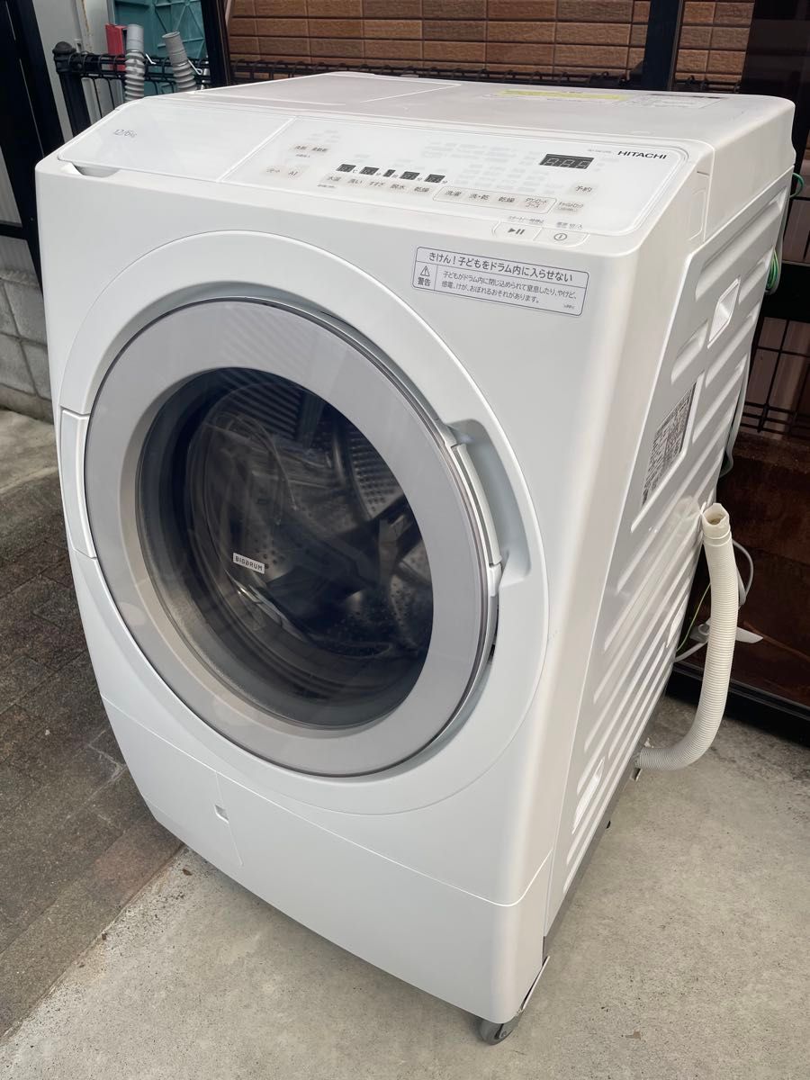 美品 高年式 型落ちモデル 】2024年製 日立ドラム式洗濯機 BD-SW120KL