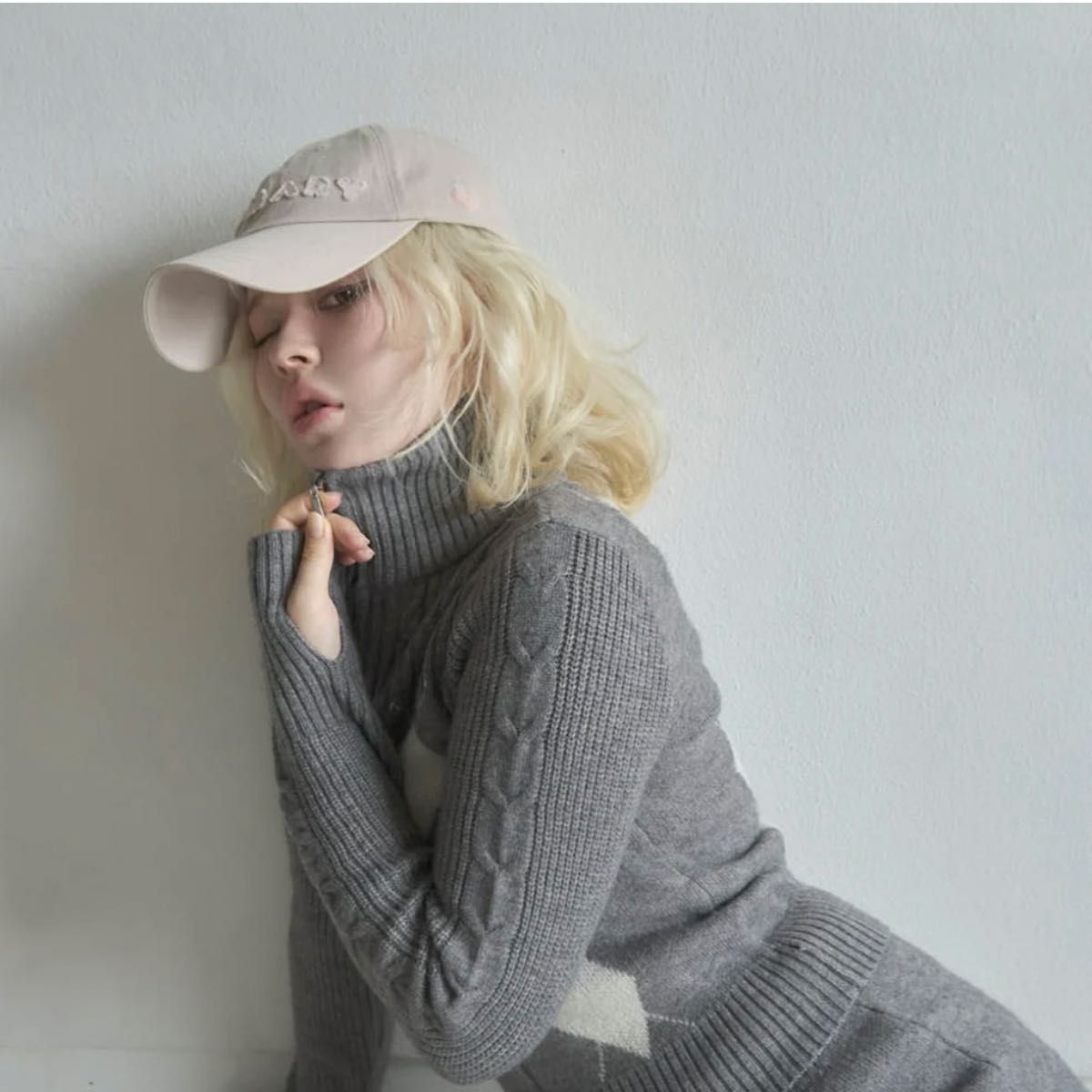 新品未使用タグ付き】andmary Mary logo cap [ beige ] アンドマリー