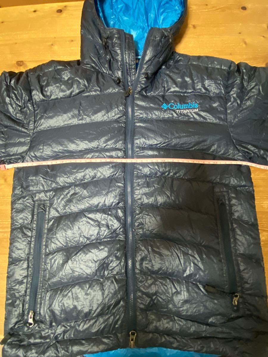 Columbia TITANIUM コロンビア ダウンジャケット ブルー系 メンズXS