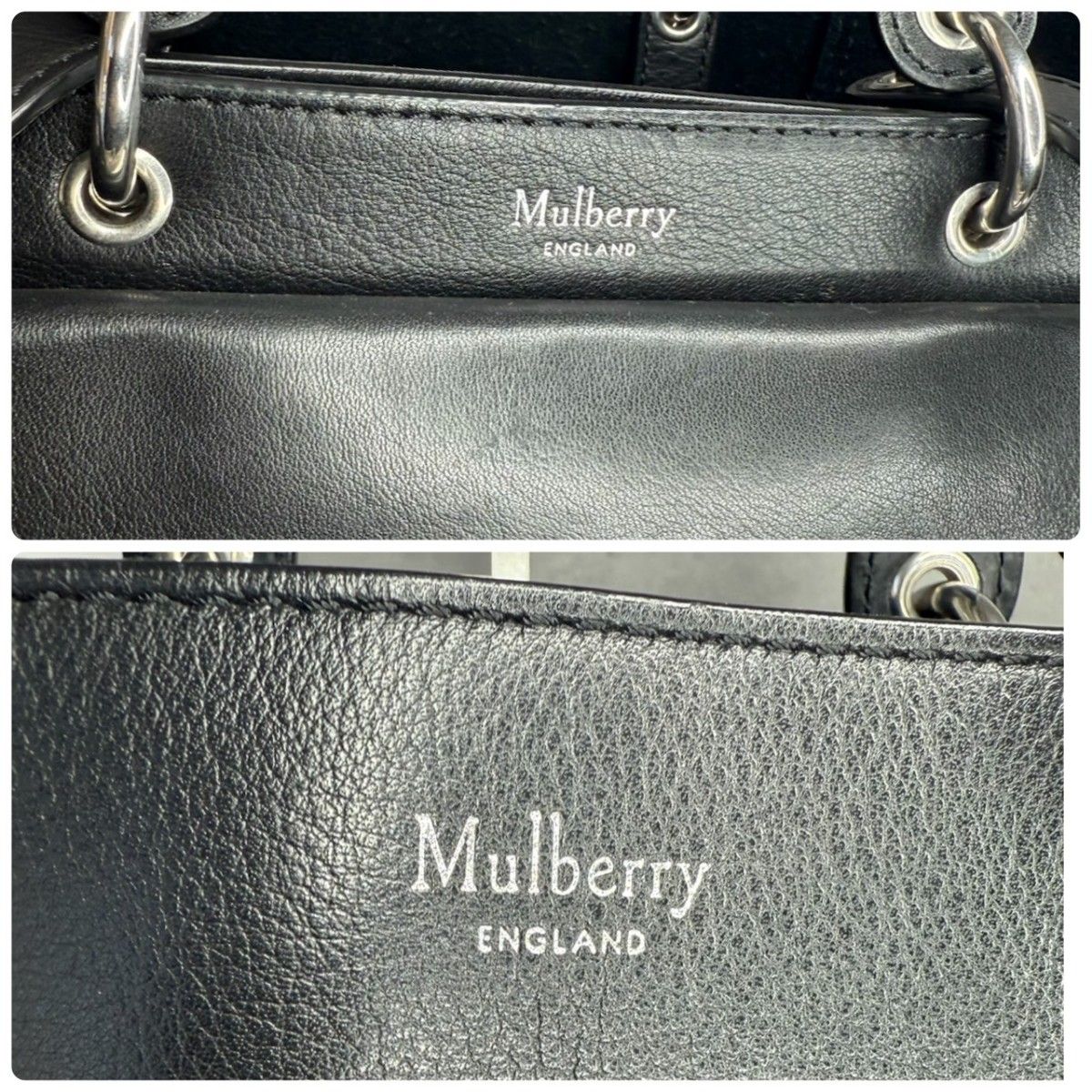 極美品 Mulberry マルベリー 本革 2way トートバッグ スタッズ 肩掛け