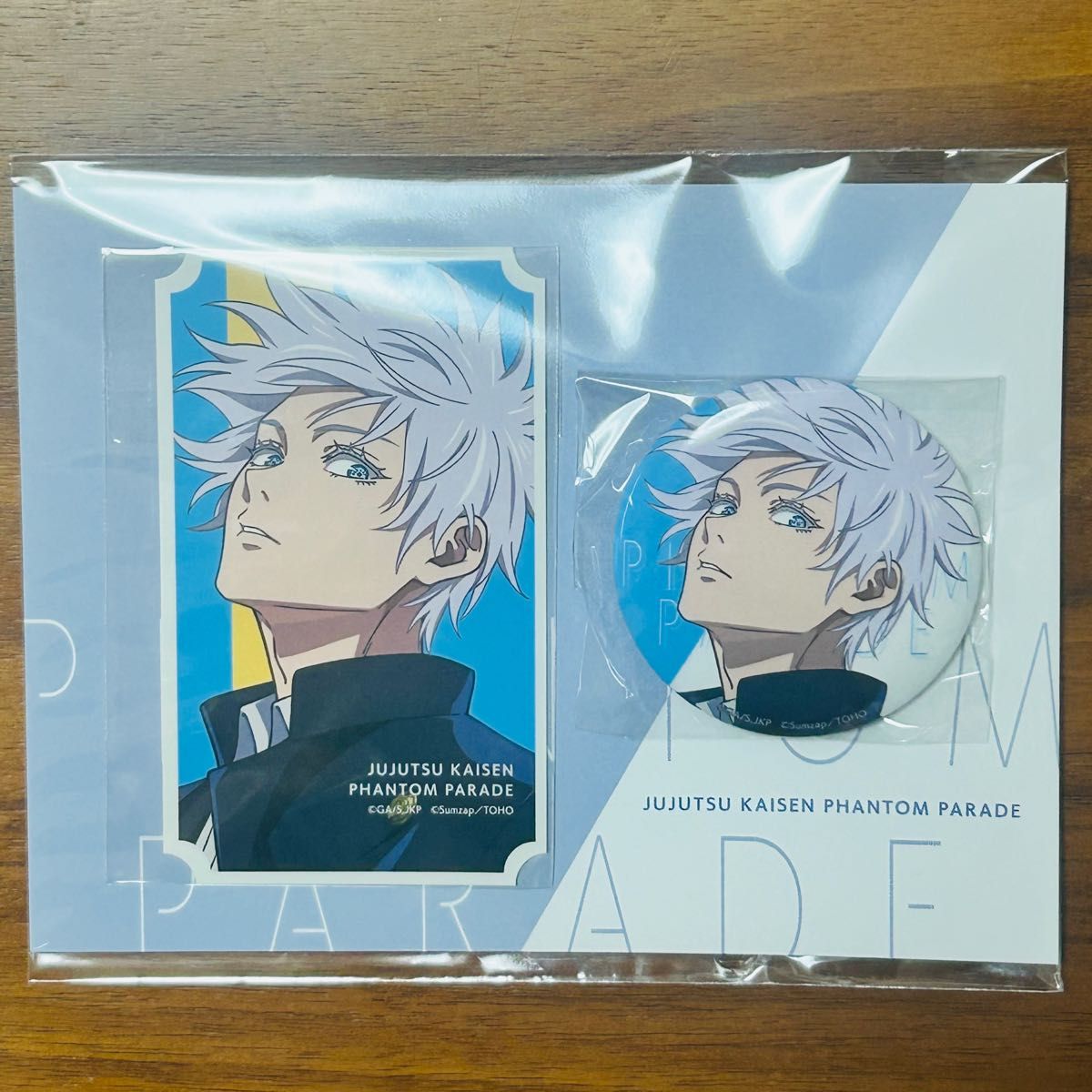 呪術廻戦 五条悟 ファントムパレード 缶バッジ・ステッカーセット 連携