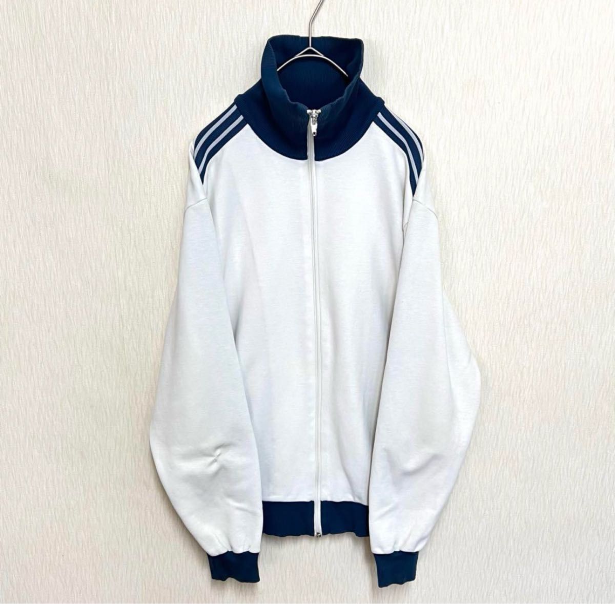希少5号】adidas トラックジャケット ジャージ デサント製 ホワイト