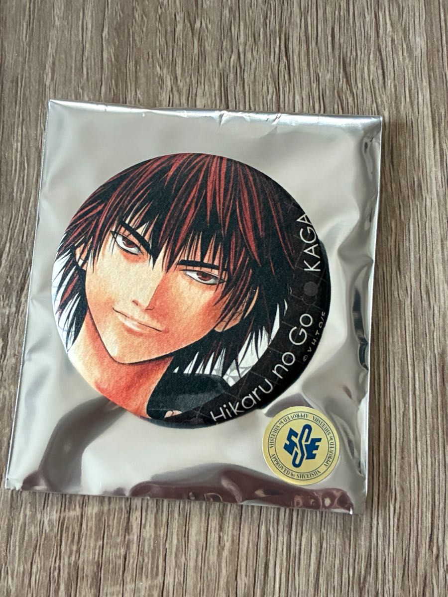 ヒカルの碁 加賀鉄男 原画展 わなか クリアカード くじ D賞 缶バッチ