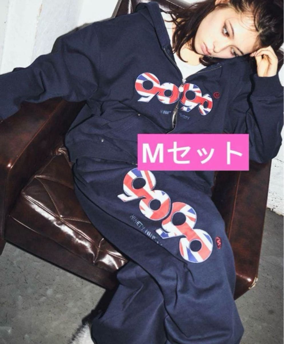 9090 ナインティナインティ セットアップ ネイビー M｜Yahoo!フリマ