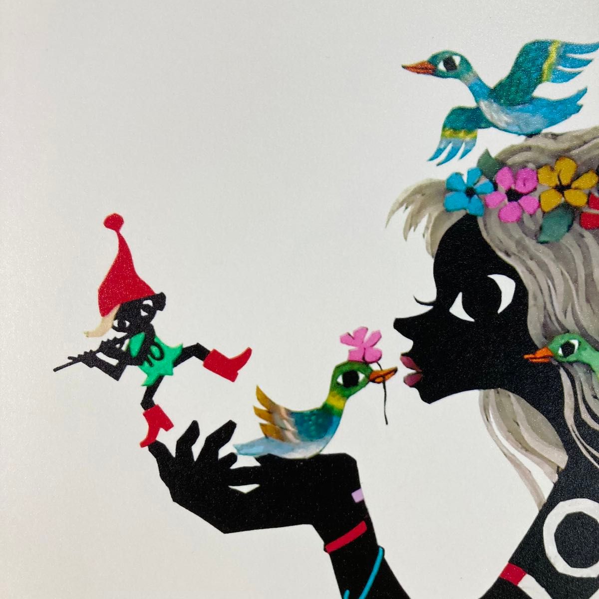 真作保証】藤城清治「天使の少女」レフグラフファイン 直筆サイン 版画