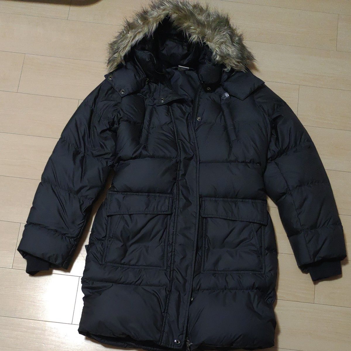 NIKE ダウンジャケット ベンチコート ブラック フードファー付