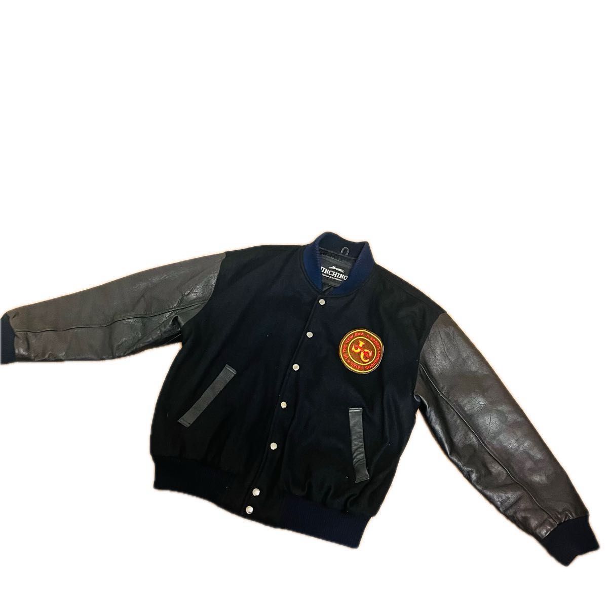 コシノジュンコ JUNKOKOSHINO スタジャン ワッペン 平成 短丈 レザー