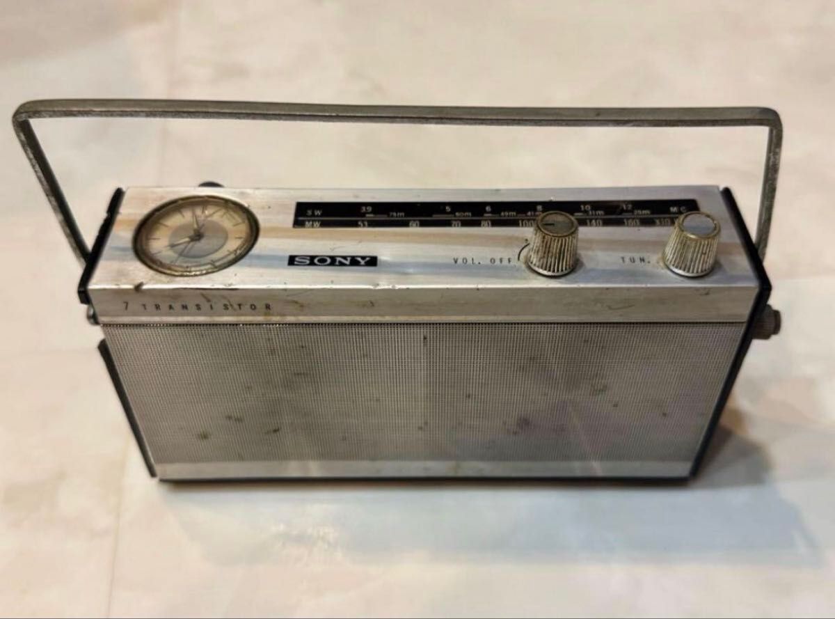 SONY ソニー トランジスタラジオ TRW-734 手巻き時計付き 昭和レトロ