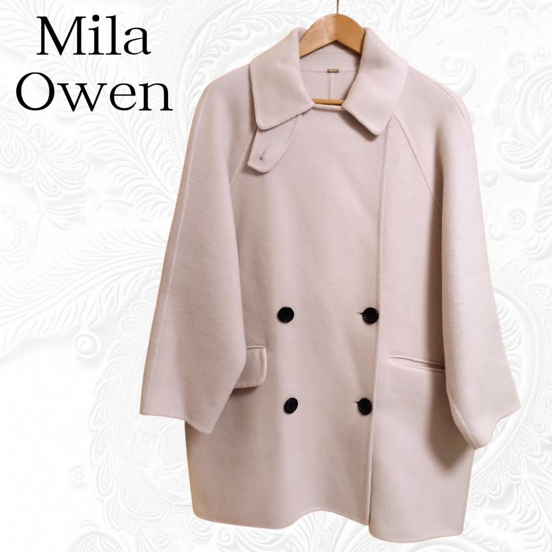 Mila Owen 衿ストラップハーフ丈リバーPコート コート ミラオーウェン