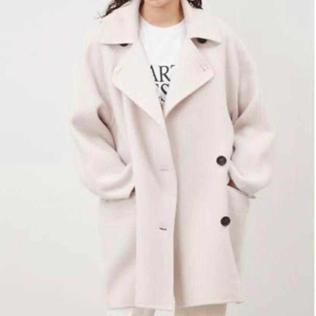 Mila Owen 衿ストラップハーフ丈リバーPコート コート ミラオーウェン