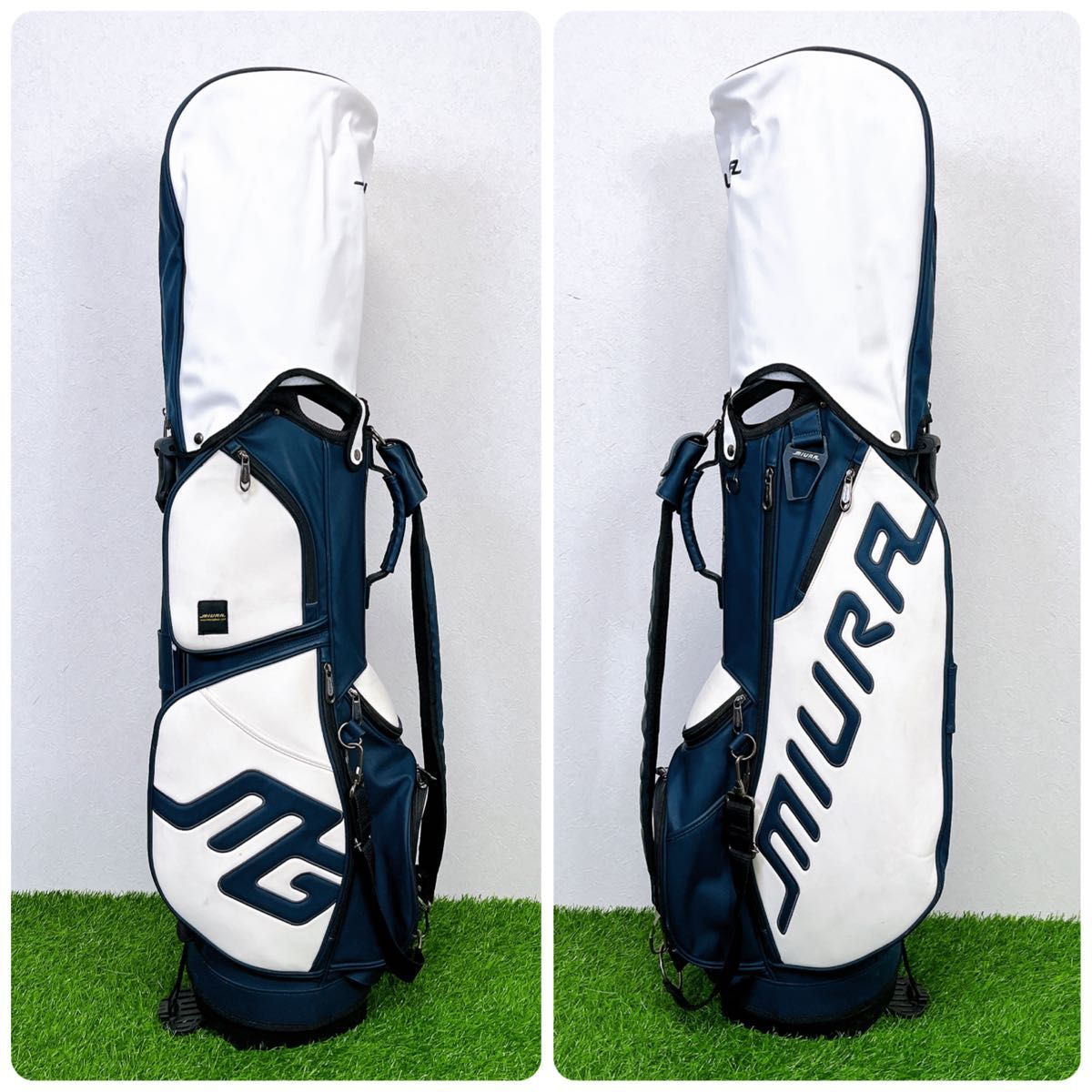 三浦技研 ミウラ MIURA SG-302 スタンド式 キャディバッグ ネイビー