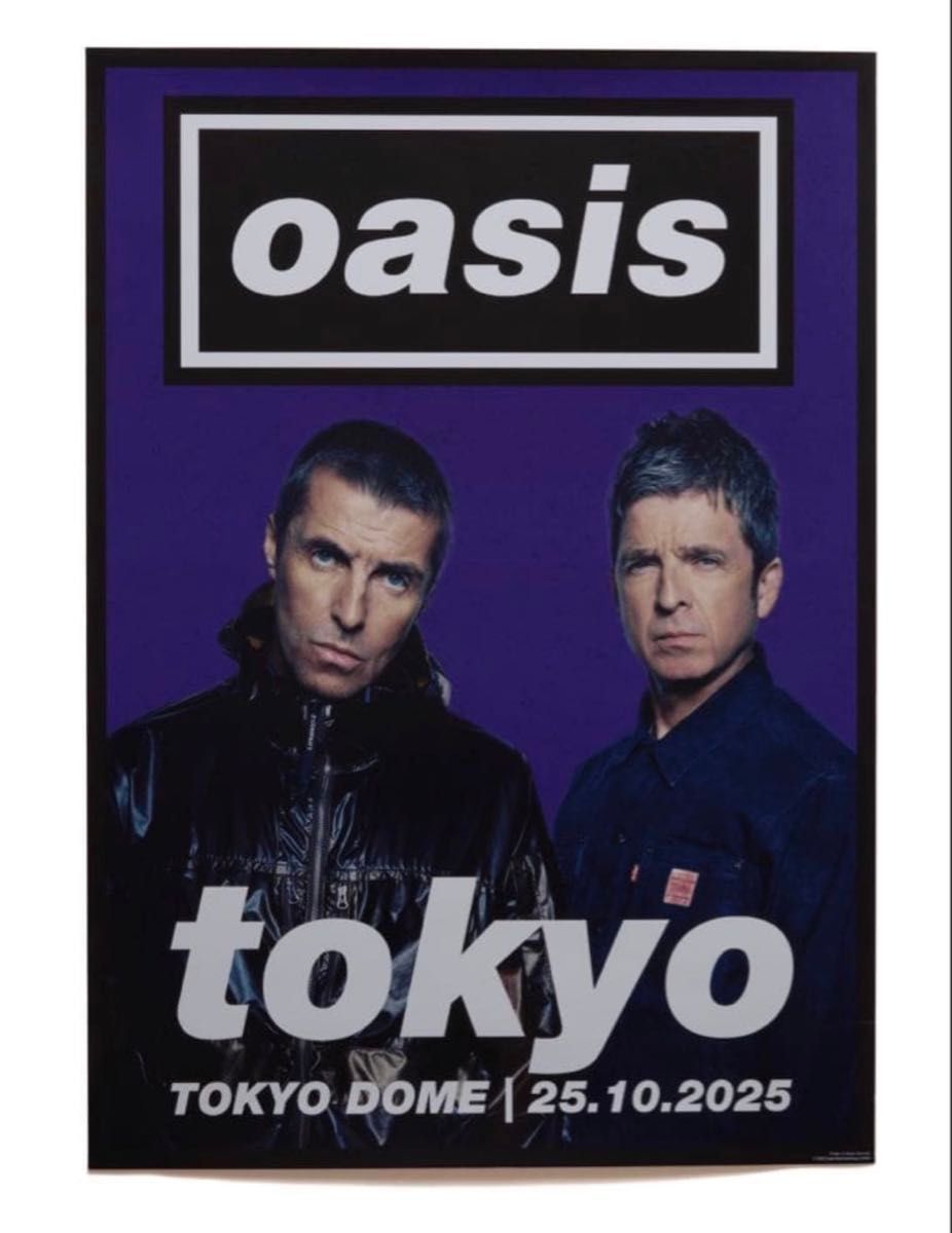 Oasis 東京ドーム 日本限定ポスター 江戸紫 来日公演 live'25 10月25日
