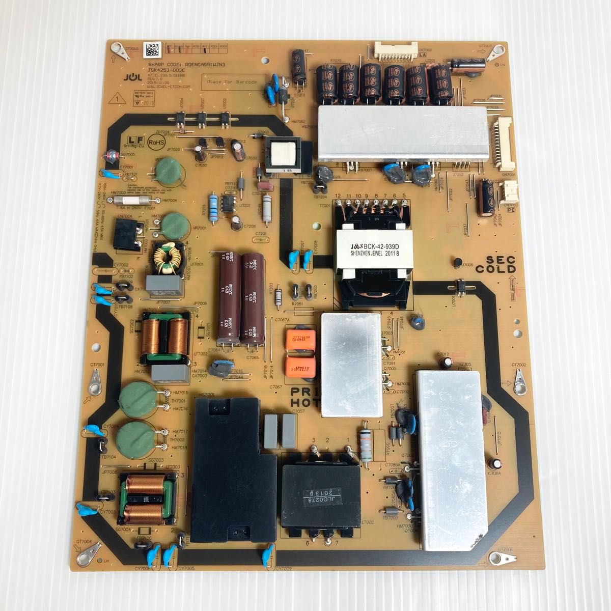 SHARP 液晶テレビ 4T-C60BH1 修理交換用 電源基板 基板 基盤｜Yahoo