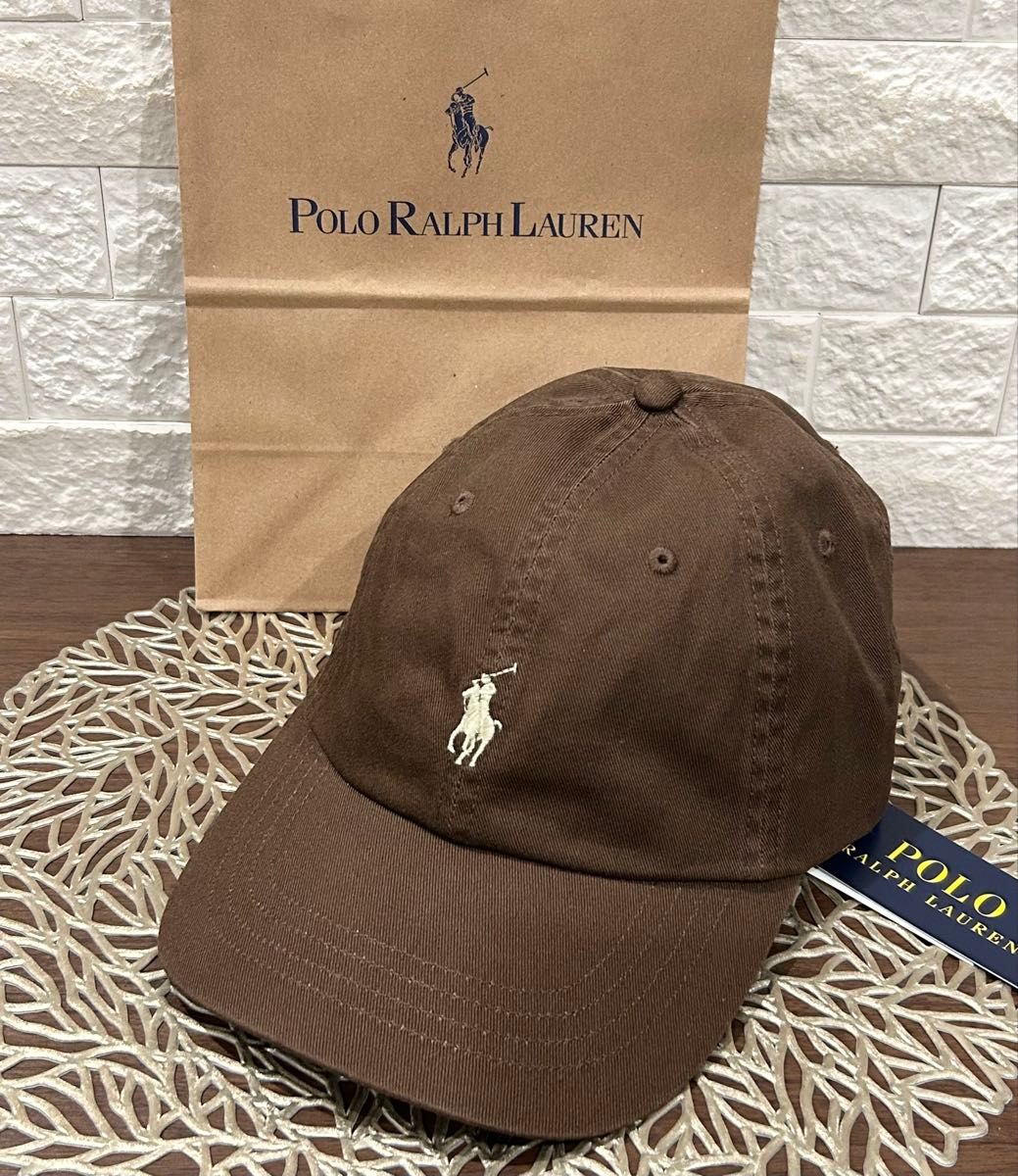 希少 《新品》ポロ ラルフ ローレン ブラウンキャップ POLO RALPH