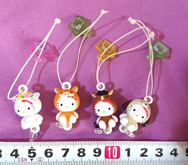 Hello Kitty 十二支変身 3つセット 子 丑 辰 根付ストラップ レア