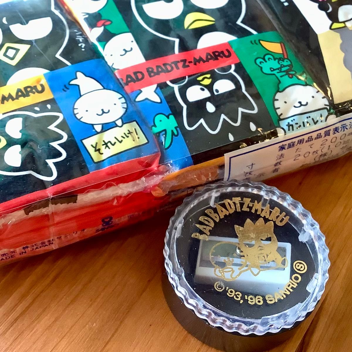 バッドばつ丸 ポケットティッシュ 6コセットと えんぴつ削り セット