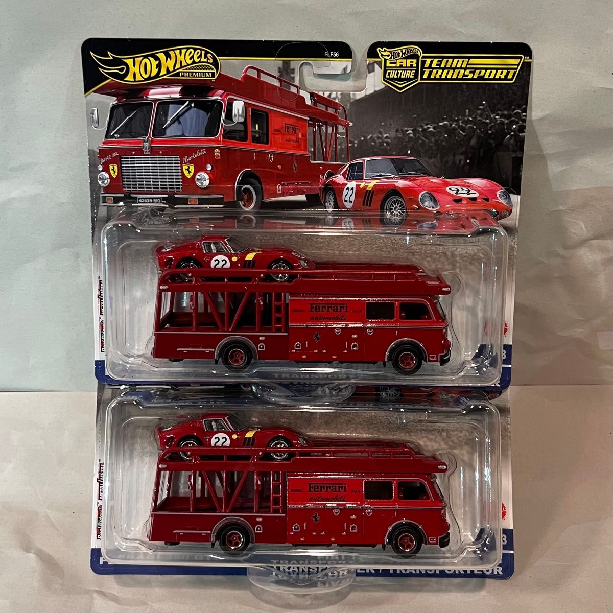 2台】Hot Wheels Team Transport Ferrari ホットウィール トランス