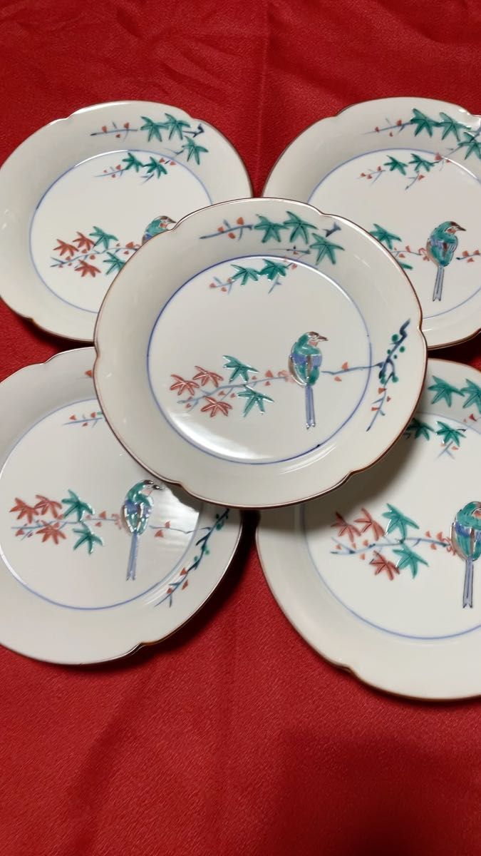 九谷焼 金城竜山 赤釉菊絵 菓子皿 茶器｜Yahoo!フリマ（旧PayPayフリマ）