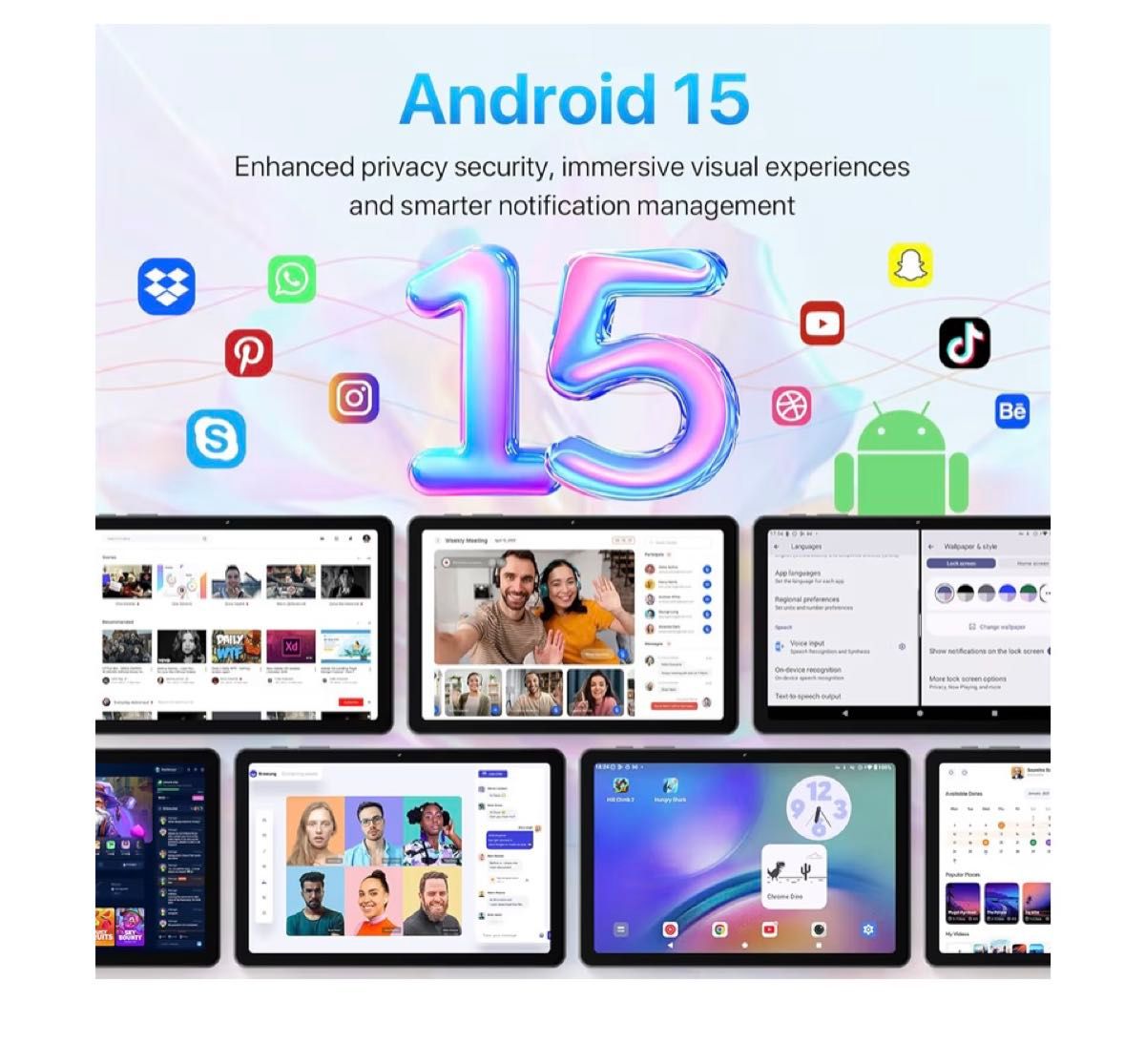 Android 15 Gemini AIタブレット 10インチ OYEFIT T10 Tab 18GB+128GB+