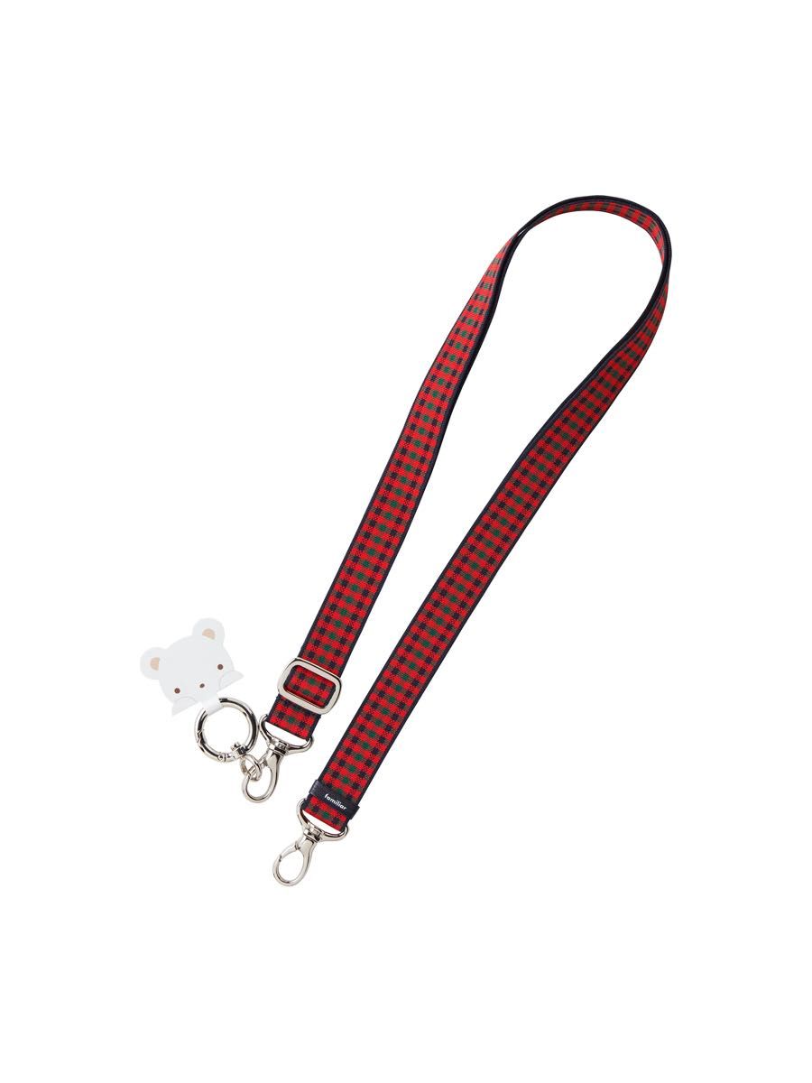 ファミリア familiar ショルダーストラップ スマホショルダー 赤