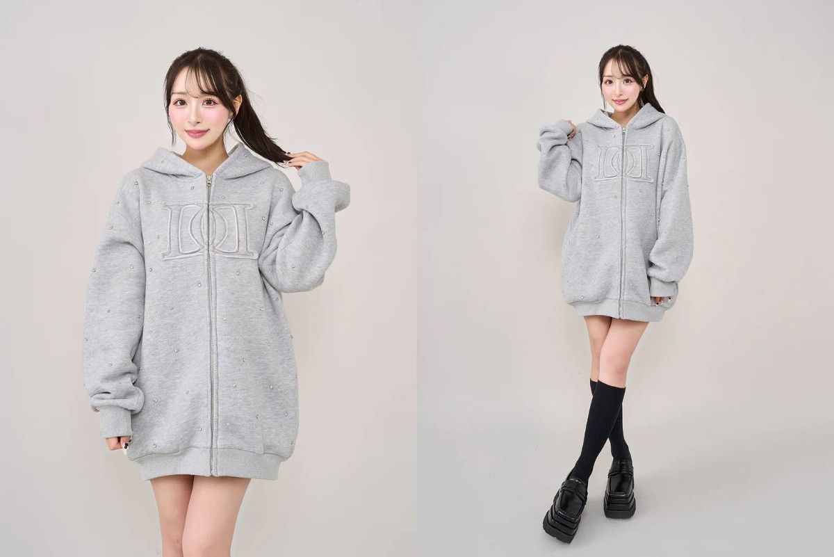 ダーリッチ darich DDロゴビジュージップパーカー グレー GRY｜Yahoo