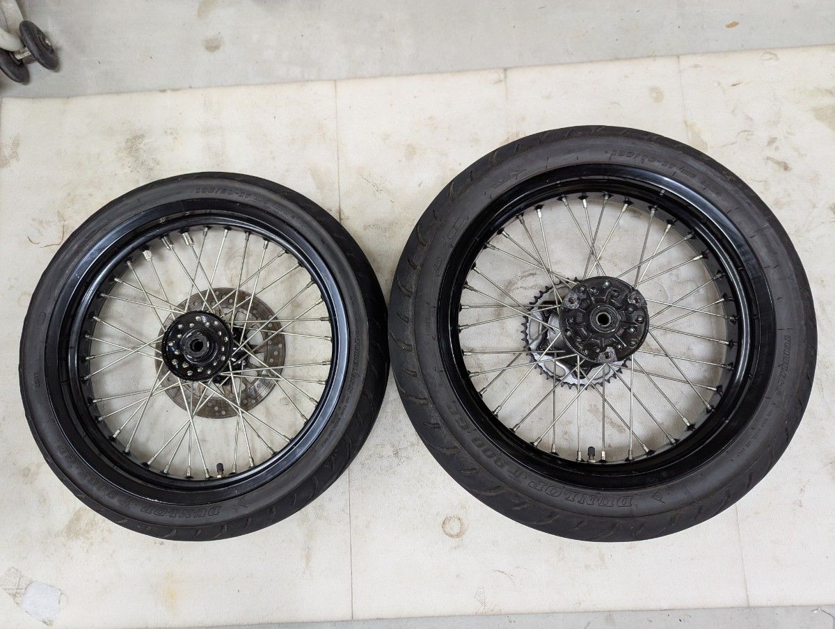 XT250X 純正ホイール 前後セット 美品 15年製 TT900GPハイグリ付